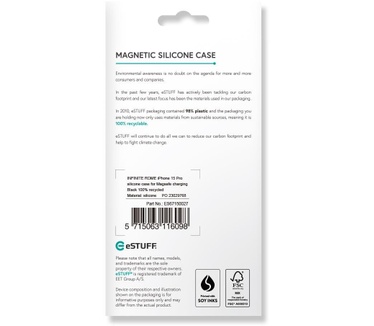 eStuff ES67150027 (iPhone 15 Pro) Zwart