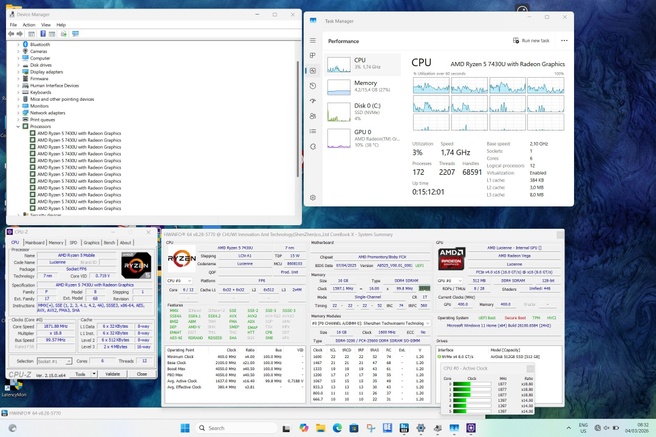 De onjuiste informatie over de gebruikte processor stond ook in veel tools van Windows. Bron: Notebookcheck