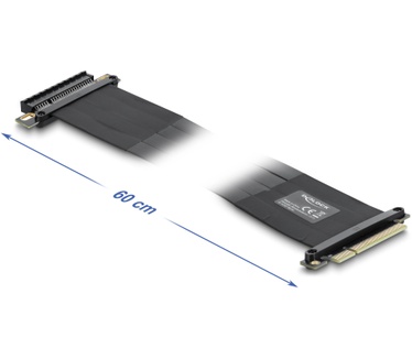 Delock 88030 Riser Card PCI Express x8 male to x8 slot with cable 60 cm ...