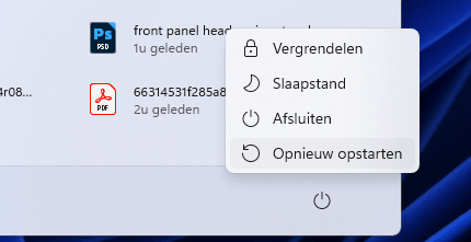 Houd Shift ingedrukt terwijl je op 'Opnieuw opstarten' klikt