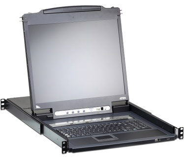 Aten 16-Poorts PS/2-USB VGA LCD KVM over IP-Schakelaar met Ketenverbinding Poort en USB Randapparatuur Ondersteuning