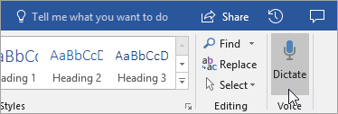 Dictatie Microsoft Word