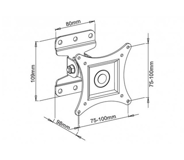 Techly Wall Support for LCD LED 13-30" Full Motion White" ICA-LCD 201WH