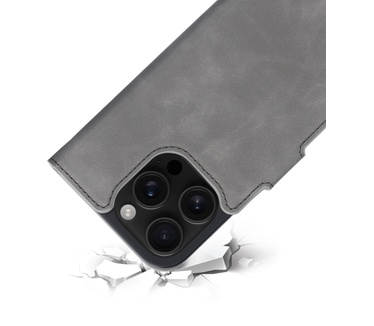 Mobiparts Classic Wallet Case Apple iPhone 16 Pro Granite Grey (MagSafe Compatible)