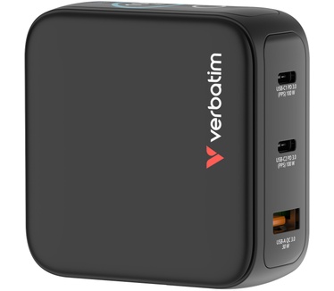 Verbatim Mini GaN Charger with Display 100W