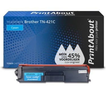 PrintAbout Huismerk Brother TN-421C Toner Cyaan