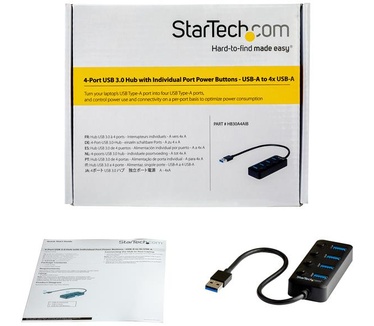 Startech.com 4 poorts USB 3.0 C hub 4x USB-A met Aan/Uit knoppen