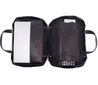 R-Go Tools R-Go Viva Laptoptas, full grain leather, zwart