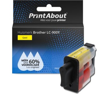 PrintAbout Huismerk Brother LC-900Y Inktcartridge Geel