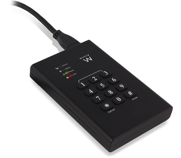 Ewent USB 3.1 Gen 1 (USB 3.0) 2.5 inch SATA HDD/SSD behuizing met cijferslot Zwart