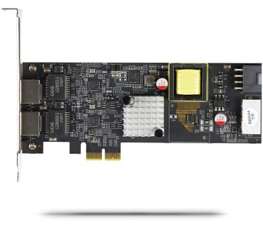 Startech.com 2-Port 2.5Gbps NBASE-T PoE Netwerkkaart, Dual Intel I225-V, 802.3af/at PoE+ Multi-Gigabit NIC, PCI Express Server LAN Kaart, LP4/8-Pin PCIe-Powered
