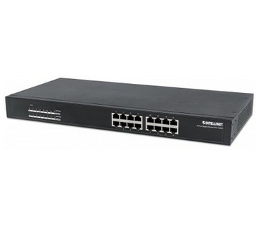 Intellinet 16-Port Gigabit Ethernet Rackmount PoE+ Switch