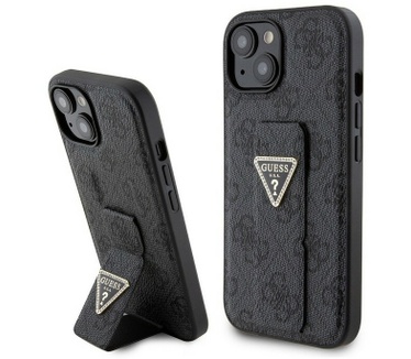 Guess 4G Triangle Logo Grip Case - iPhone 15 Plus (6.7") - Grijs Grijs