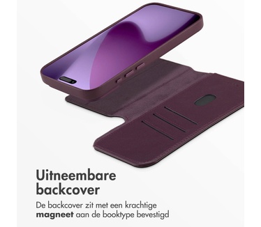 Accezz Leather Bookcase 2-in-1 met MagSafe