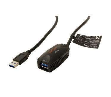Roline USB 3.0 Actieve Repeater kabel 5m Zwart