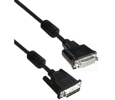 Eeconn DVI VerlengKabel, Duallink 24+5, High Quality, Zwart, 2m