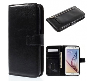 Kees Separator Portemonnee en Gel Hoesje Galaxy S6 - Zwart