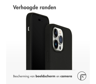 Accezz Liquid Silicone Backcover met MagSafe iPhone 14 Pro Max - Zwart