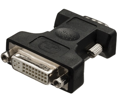 ValueLine Adaptador DVI, VGA macho - DVI-I 24 + 5-pines hembra negro