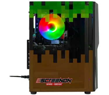 ScreenON - Minecraft Edition Gaming Set - X10999 - V2 (GamePC.X10999 + 24 Inch Monitor + Toetsenbord + Muis + Controller)