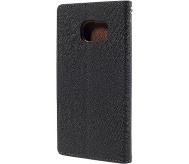 Mercury Fancy Diary WalletCase - Samsung Galaxy J1 - Zwart/Bruin Zwart
