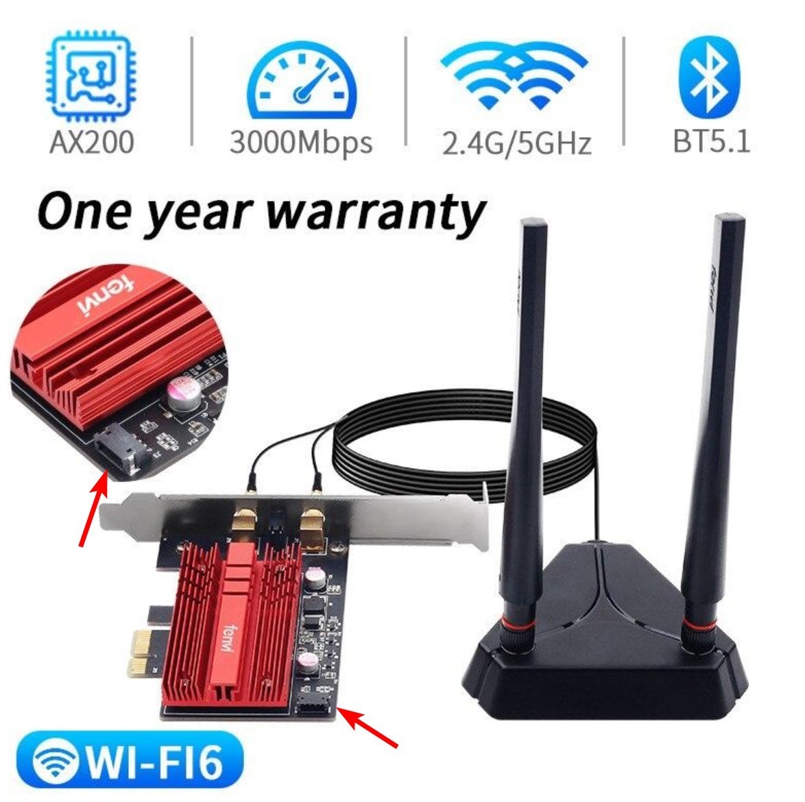 Intel AX210 op desktop zonder USB header - Netwerken - GoT