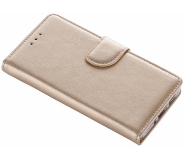 Luxe Lederen Bookcase hoesje voor de Huawei P10 Lite - Goud (Huawei P10 Lite) Goud