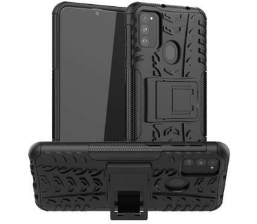 qMust Samsung Galaxy M31 Rugged Hybrid Hoesje Zwart