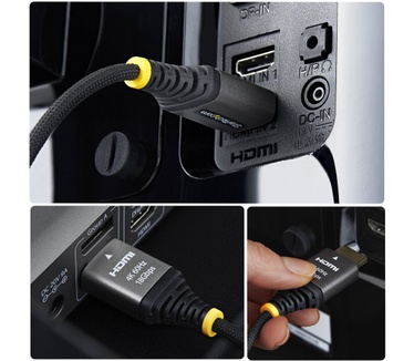 Startech.com 3m Premium Gecertificeerde High Speed HDMI Kabel, Ultra Flexibele Gevlochten High Flex HDMI Kabel, 4K 60Hz / 1440p 144Hz met HDR10 / ARC, 18Gbps