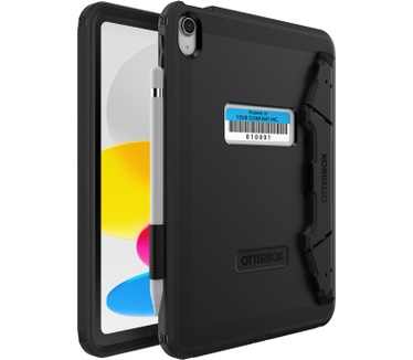 Otterbox OtterBox Defender-standaardhoes voor iPad 10th gen, schokbestendig, ultra robuuste met ingebouwde schermbeschermer, 2x getest volgens militaire standaard, Zwart