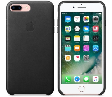 Apple iPhone 7 Plus Leren Hoesje Zwart