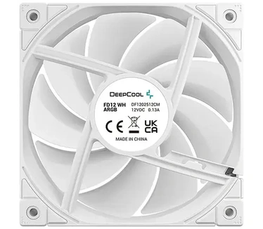 DeepCool FD12 ARGB WH 3in1, 120mm Performance ARGB Gen 2 Fans, Daisy Chain, 8-pin Cable, PWM, Hydro bearing, PBT Frame, PC Fan Blades, 3 pack, White, 120mm