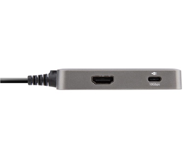 Startech.com USB C Multiport Adapter, USB Type-C naar 4K 60Hz HDMI 2.0, 100W Power Delivery Pass-through, 3-Port 10Gbps USB Hub, Compacte USB C Mini Dock, 25cm Kabel
