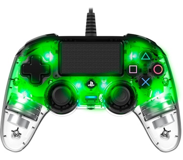 Nacon Officieel gelicenseerde Illuminated Wired Compact Controller voor PS4 - groen