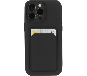 Mobiparts Classic TPU Case with Cardholder Apple iPhone 15 Pro Max Matt Black