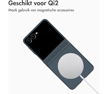 Accezz Color Backcover met MagSafe en Ringstand voor de Samsung Galaxy Z Flip 8 - Donkerblauw