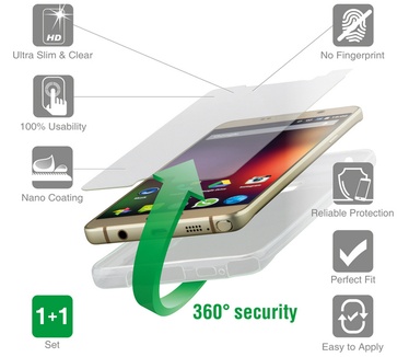4smarts 360º Protection Set - Lenovo Moto G4 Plus - Transparant  Transparant