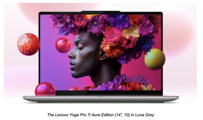 Lenovo Yoga Pro 7i Aura Edition. Bron: Lenovo