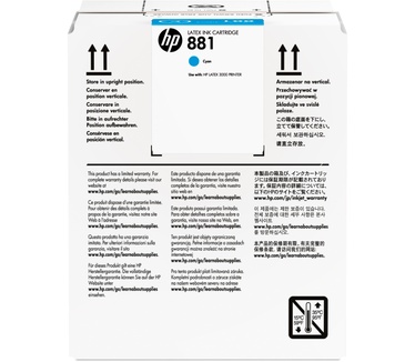 HP 881 cyaan Latex inktcartridge, 5 liter