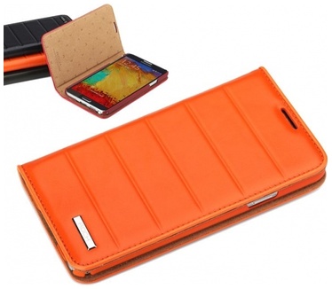 Rock Leather wallet case Samsung Galaxy Note 3 (ELITE Serie orange)