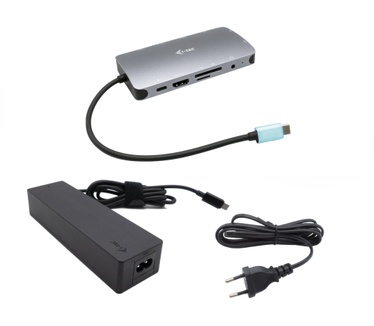 i-tec USB-C Metal Nano Dock HDMI/VGA with LAN + Charger 100W