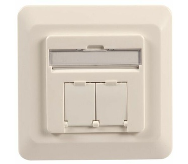 EFB Elektronik ET-25133.1V1 Inbouwdoos CAT 6A 2 poorten Zuiver wit (RAL 9010)