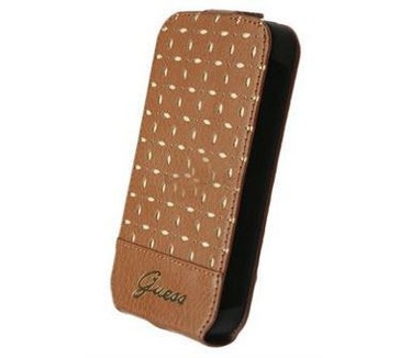 Guess Guess Originele Gianina Flip Case hoesje voor de Samsung Galaxy S4 Mini - Bruin (Galaxy S4 Mini) Bruin