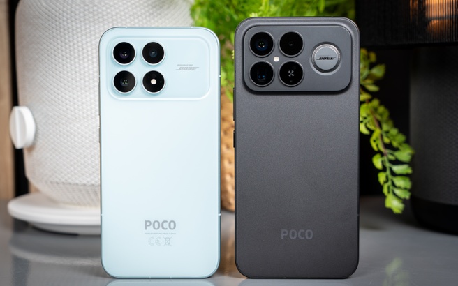 De POCO F8 Pro (links) en POCO F8 Ultra