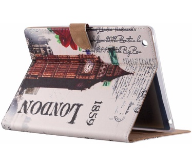 Parijs print lederen standaard hoes voor de Apple iPad 2/3/4 (9.7 inch) - Wit