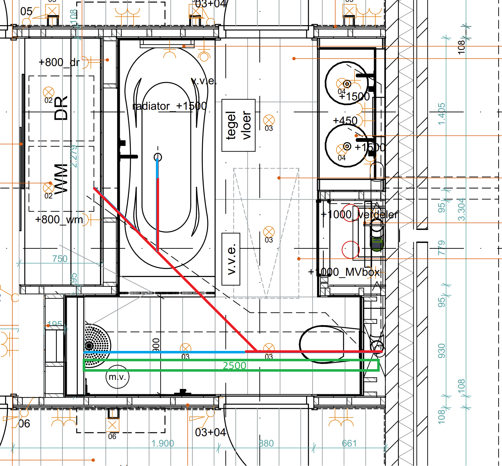 Afvoerbuizen diameter badkamer - Bouwen en klussen - GoT, image size:1597x1482