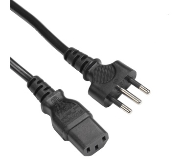 Eeconn Netsnoer, Italië - C13, 3x 0.75mm², Zwart, 1.8m