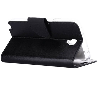 Luxe Lederen Bookcase hoesje voor de Samsung Galaxy Note 3 Neo - Zwart (Samsung Galaxy Note 3 Neo) Zwart