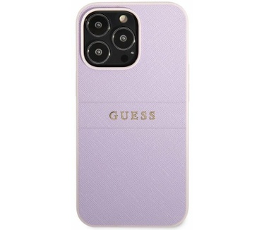 Guess Saffiano Back Case - Apple iPhone 13 Pro Max (6.7") - Paars Paars