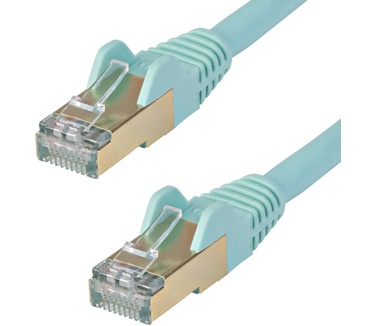 Startech.com CAT6a kabel snagless RJ45 connectors koperdraad stp kabel 1,5 m aqua Blauw